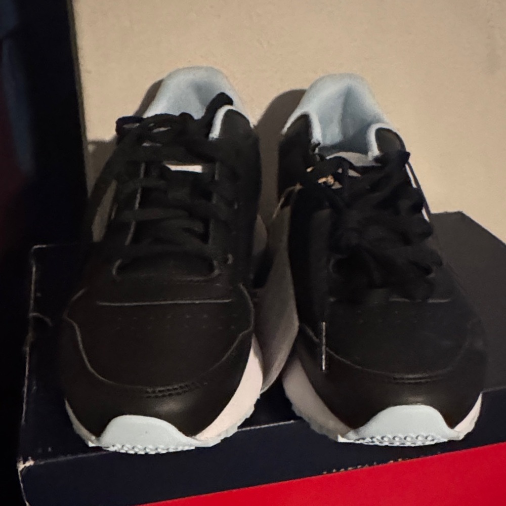 Reebok Black and Light Blue Sneakers